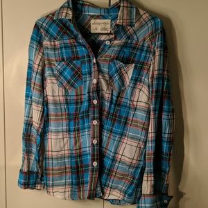 Plaid button down shirt